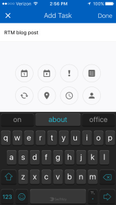 Remember The Milk Add Task